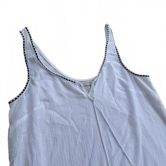 J.crew cotton guazy semi sheer beach cover up dress tassels boho sz s - Picture 5 of 10